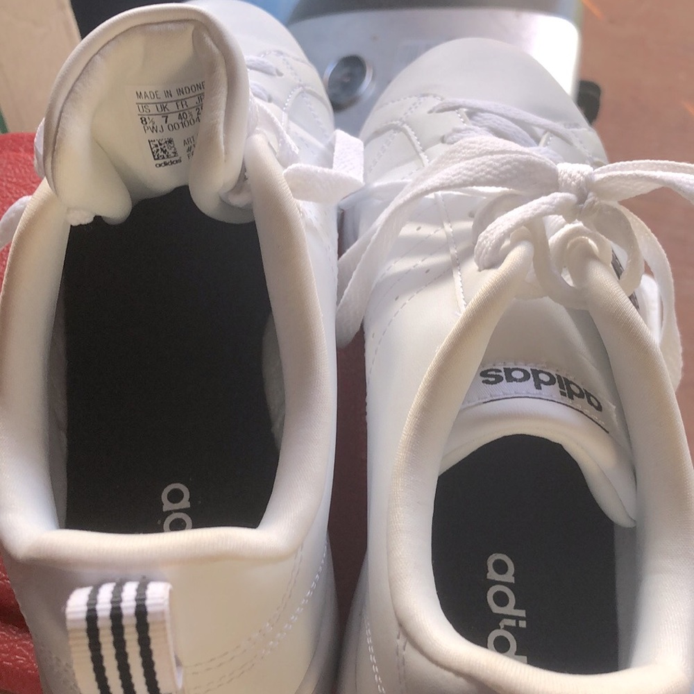 Beautiful white adidas shoes size 8.5